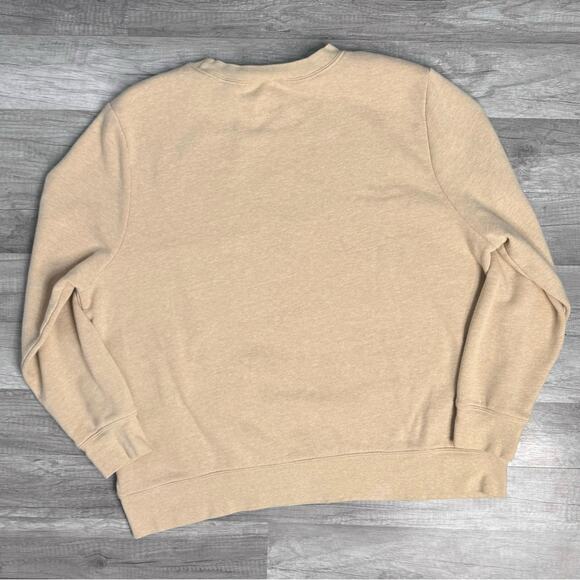 Fall Scene Crewneck Sweatshirt Trees Leaves Birds Beige Grandmacore Size XXL - Picture 5 of 5